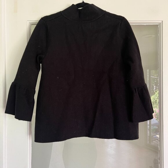 Anthropologie Black Cape Jacket Bell Sleeve Black Women's NWOT JB - Picture 4 of 5